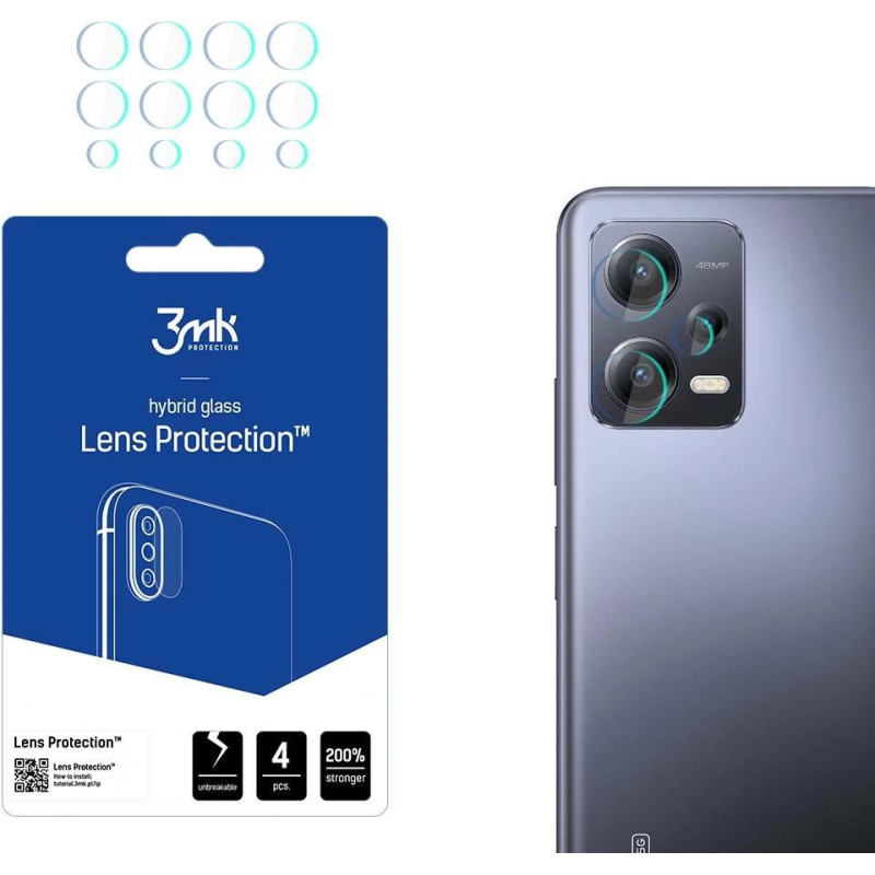 3Mk Protection Camera glass for Xiaomi Redmi Note 12 Pro 7H for 3mk Lens Protection series lens