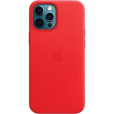 MHKJ3ZE|A Apple Leather Magsafe Cover for  iPhone 12 Pro Max Scarlet