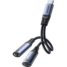 Joyroom SY-C03 USB-C to 2x USB-C 2in1 DAC adapter - black