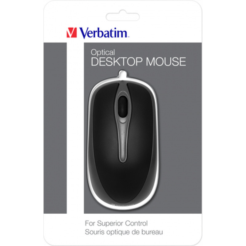 VERBATIM OPTICAL DESKTOP MOUSE USB USB 2.0|USB 3.0 1000 DPI BLACK   IN