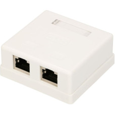 Extralink | Sienas kontaktligzda | 2x RJ45 KAT5E STP