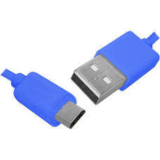 LTC PS USB - microUSB kabelis, 1 m, zils.