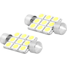 LTC LED spuldze 39mm, 9x5050, 12V, auksti balta gaismas krāsa.