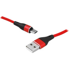 LTC PS USB - C tipa kabelis, 1 m, sarkans.