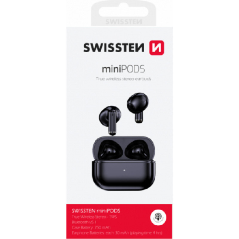 Swissten TWS Mini Pods Bluetooth 5.1 Stereo Austiņas ar Mikrofonu