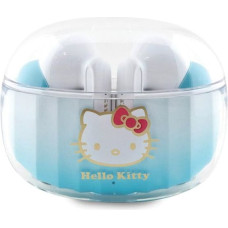 Hello Kitty słuchawki Bluetooth HKTWSHDGKEQ TWS + stacja dokująca niebieski|blue Gradient Electroplating Logo