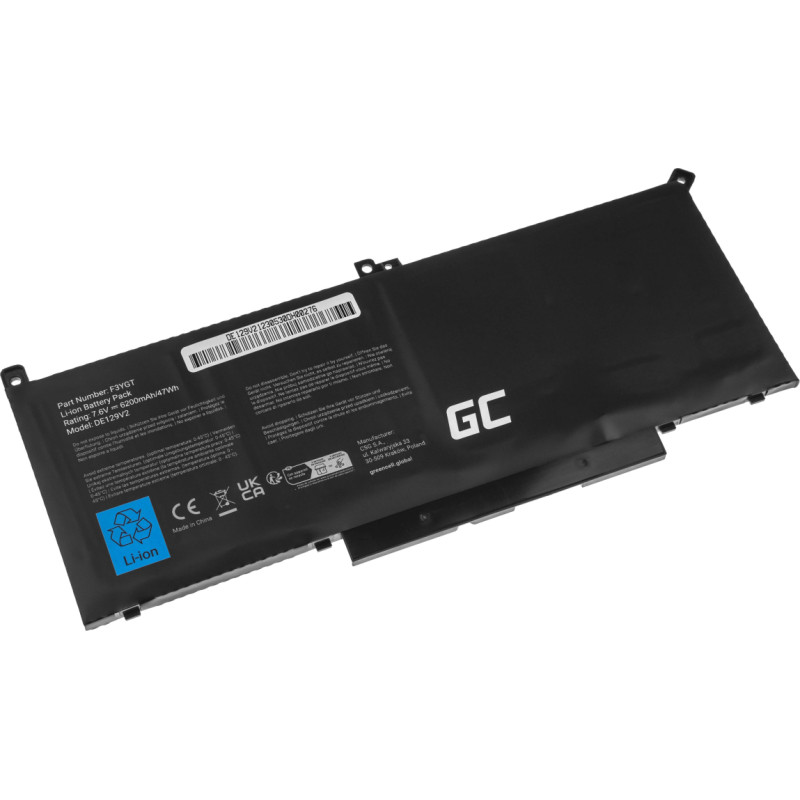 Green Cell Battery F3YGT for Dell Latitude 7280 7290 7380 7390 7480 7490