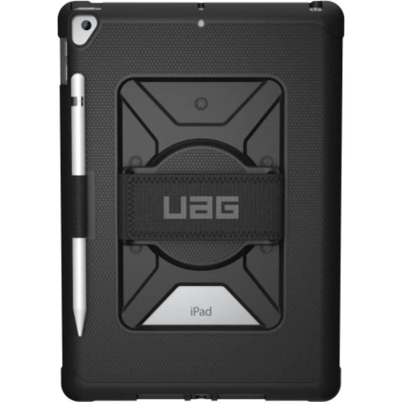 UAG Metropolis Hand Strap - protective case with an Apple Pencil holder and a hand holder for iPad 10.2" 7|8|9 generation (black)