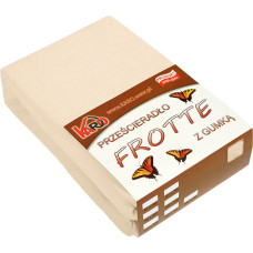 Frotē pieguļošs palags 60x120 gaiši bēšs 008 biezs 200g/m2