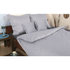 Kokvilnas gultas veļa 150x200 pelēka gaiša 18 vienkrāsains 1 spilvendrāna 50x60