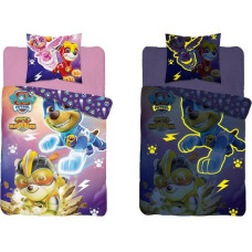 Tumsā mirdzoša gultas veļa 140x200 Paw Patrol PP 12 DC Fluo