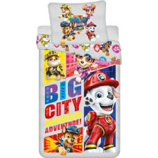 Kokvilnas gultas veļa 140x200 Paw Patrol Paw 5197 suņu brigādes pelēka spilvendrāna 70x90