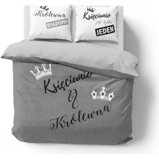 Kokvilnas gultas veļa 220x200 Prince and Princess grey 4112 A 2 spilvendrānas 70x80 Holland 129