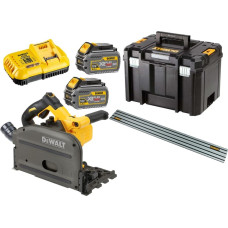 Dewalt-Maszyny bezvadu ripzāģis, iegremdēšanas zāģis 165 mm, 54 V 2x6,0 Ah Li-lon + vadošā sliede 1,5 m DEWALT [DCS520T2R-QW]