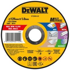 Dewalt-Akcesoria disks dažādu materiālu griešanai 125 mm ar biezumu 1,0 mm DEWALT [DT20595-QZ]