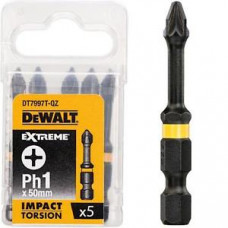 Dewalt-Akcesoria komplektā 5gab. Torison PH1/50 mm DeWalt triecienuzgaļi [DT7997T-QZ]