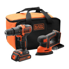 Black&Decker akumulatoru komplekts BDCHD18 + BDCDS18 18V Li-Ion 1x1.5Ah BLACK+DECKER [BCK23S1S-QW]