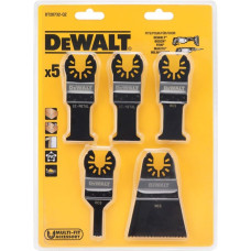 Dewalt-Akcesoria 5 zāģa asmeņu komplekts daudzfunkcionāliem instrumentiem koka griešanai ar naglām, PVC, ģipškartona plāksnēm, DeWalt [DT20732-QZ]