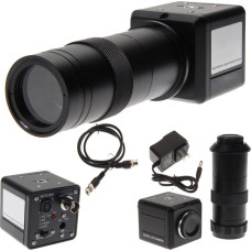 100X digitālā mikroskopa fotokamera BNC AV TV Video Zoom + C-Mount objektīvs
