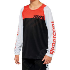 100% Koszulka juniorska 100% R-CORE Youth Jersey długi rękaw black racer red roz. XL (NEW 2022)