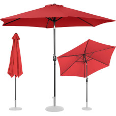 Uniprodo Dārza lietussargs apaļš, liels noliecams ar kloķa diametru. 300 cm sarkans