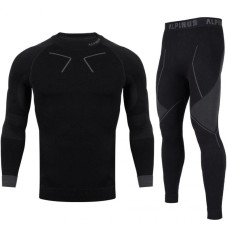 Alpinus Tactical Base Layer Set Thermoactive Underwear Black and Gray M GT43276