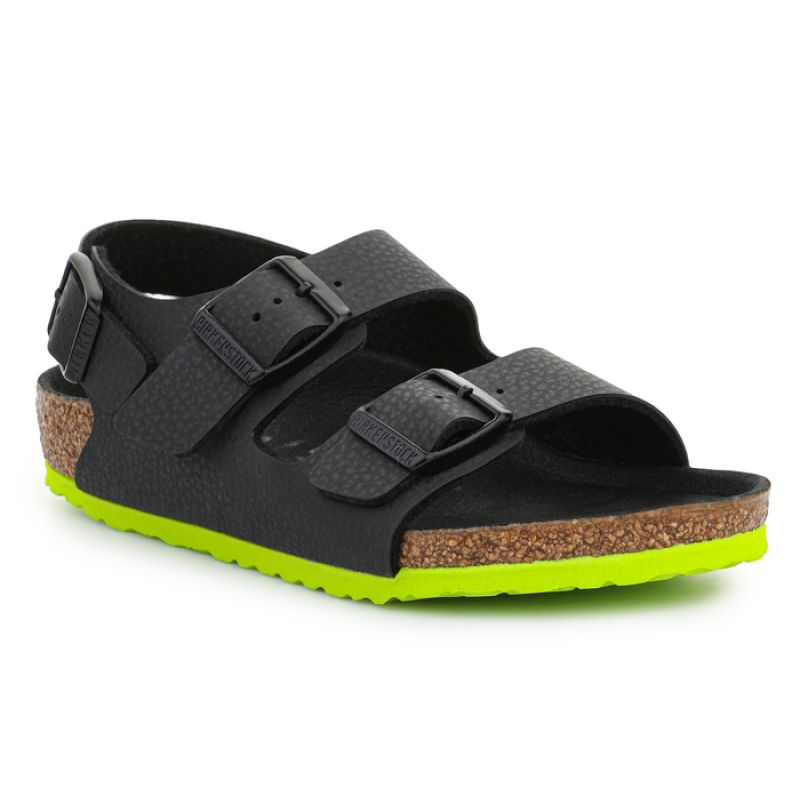 Birkenstock Sandals Milano Kinder 1022129 Desert Soil Black Lime