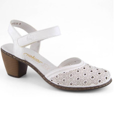 Rieker Comfortable leather sandals W RKR650 white