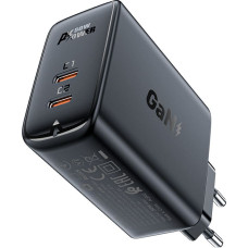 Acefast A29 GaN sienas lādētājs, divi USB-C PD porti, 50W, melns