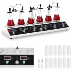 Steinberg Systems Laboratorijas magnētiskais maisītājs 99C taimeris 6 stacijas + maisītāji