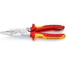 Knipex 6-funkciju VDE knaibles elektrības uzstādītājiem ar fiksatoru un fiksatoru, [13 96 200 T]