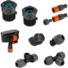 Gardena Pipeline Starter Set with square sprinkler  water tap (with 2 water sockets)