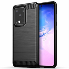 Fusion Trust Back Case Silikona Aizsargapvalks Priekš Samsung G985 Galaxy S20 Ultra Melns