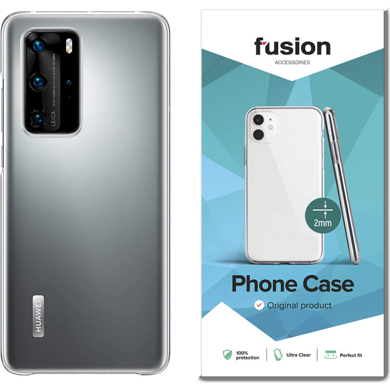 Fusion Ultra Clear Series 2 mm Silikona Aizsargapvalks Huawei P40 Pro Caurspīdīgs (EU Blister)