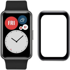 Fusion Nano 9H aizsargstikls pilnam ekrānam Huawei Watch Fit melns
