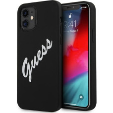 GUHCP12SLSVSBW Guess Silicone Vintage Script Cover for iPhone 12 mini 5.4 Black