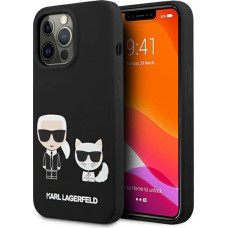 KLHCP13LSSKCK Karl Lagerfeld and Choupette Liquid silikona maciņš for Apple iPhone 13 Pro melns