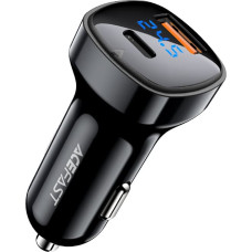 Acefast car charger 66W USB Type C | USB, PPS, Power Delivery, Quick Charge 4.0, AFC, FCP black (B4 black)