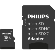 Philips MicroSDXC 64GB class 10|UHS 1 + Adapter