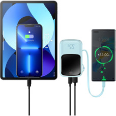 Baseus Qpow power bank 10000mAh built-in USB Type-C cable 22.5W Quick Charge SCP AFC FCP blue (PPQD020103)