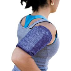 Elastic fabric armband armband for running fitness L navy blue
