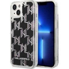 Karl Lagerfeld Monogram Liquid Glitter Case for iPhone 14 Plus Black