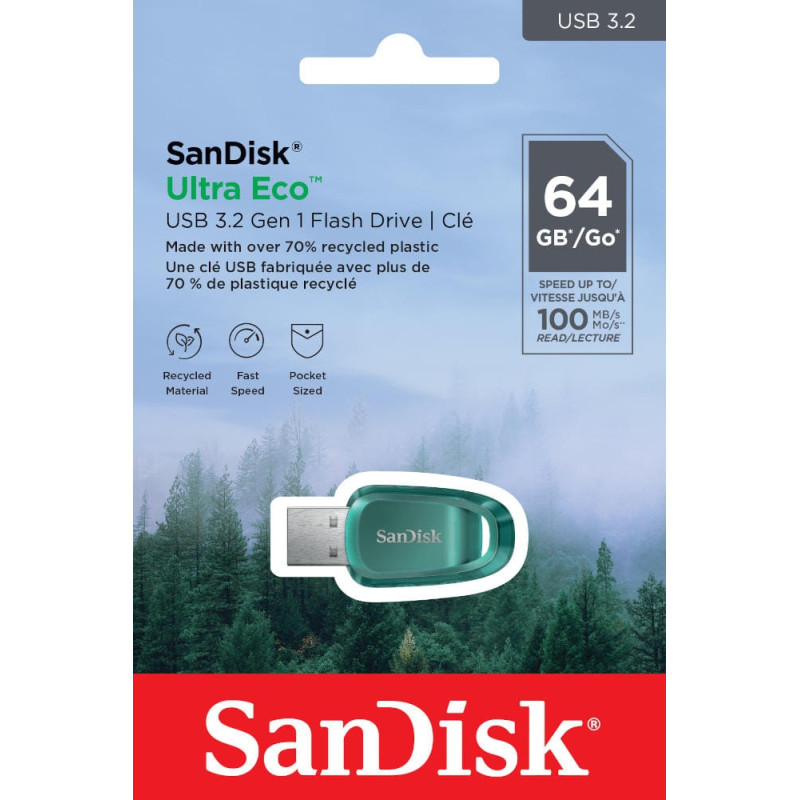 Sandisk dysk Ultra Eco USB 3.2 64GB 100MB|s