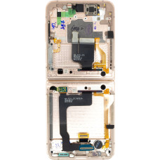 LCD display + Touch + Front Cover Unit Samsung F721 Galaxy Z Flip 4 5G Pink (Service Pack)