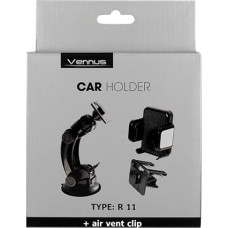 Car Holder VENNUS - CHROME - R  11 |air vent and windshield mount|