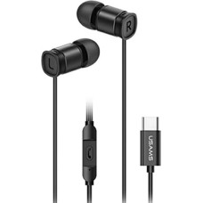 USAMS Słuchawki stereo EP-46 USB-C czarny|black 1,2m HSEP4603