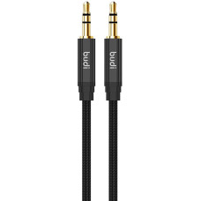 Budi AUX cable mini jack 3.5mm to mini jack 3.5mm Budi, 1m (black)