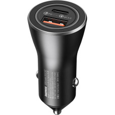 Car charger USB, USB-C  Remax RCC107 (black)