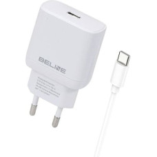 Beline Ładowarka sieciowa 25W GaN USB-C + kabel USB-C, biała