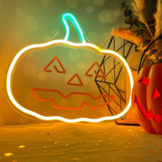 Forever Light Neon PLEXI LED HAPPY PUMPKIN orange green FPNE10 Forever Light